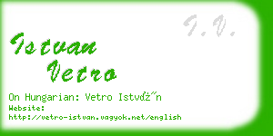 istvan vetro business card